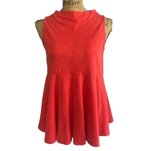 Anthropologie-deletta-mock Blouse Sway Coral Tank - Picture 3 of 11